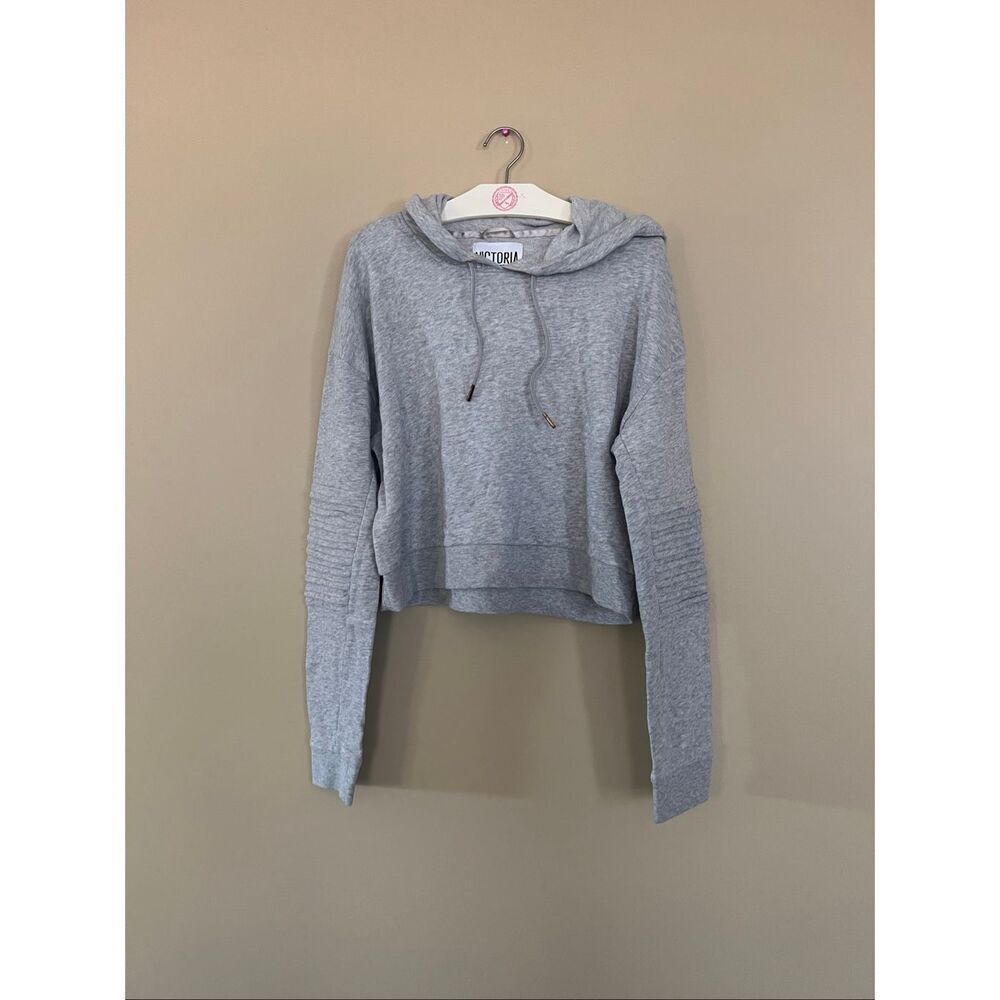 Victoria Sport By Victoria’s Secret Grey Cropped Hoodie Woman’s Size Large